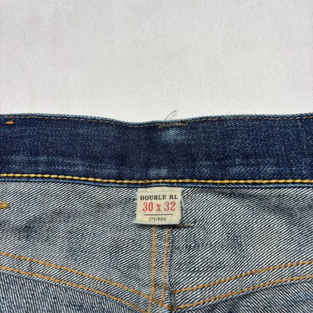 RRL Double RL Slim Fit Japan Woven Selvedge Denim Jeans Men's 30x32 Whiskering